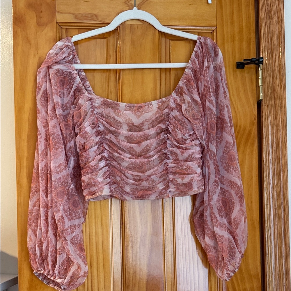 Pink Ruched Women's Top